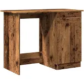 vidaXL Bureau aspect bois ancien 100x50x76 cm Bois composite