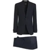 BOSS Costume Slim en laine vierge italienne à rayures