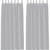 vidaXL Rideau en Voile 2 pcs Gris foncé 245 x 140 cm Polyester