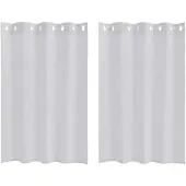 vidaXL Rideau en Voile 2 pcs Gris clair 140x140cm Polyester