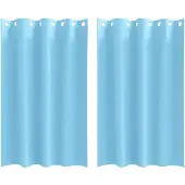 vidaXL Rideaux occultants à œillets, 2 pièces, bleu ciel, polyester