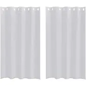 vidaXL Rideau en Voile 2 pcs Gris clair 140x175cm Polyester