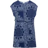 s.Oliver Robe d’été bleu foncé / blanc