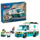 LEGO City Ambulance d'Urgence 60451 Avec 2 Minifigurines, 184 Pièces, Jeux Pour Enfants 5 ans et plus