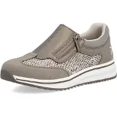 Rieker Slip on beige / brocart / noir
