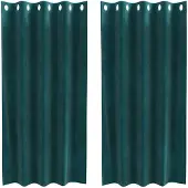 vidaXL Rideaux occultants 2 pcs vert foncé 140 x 175 cm velours