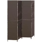vidaXL Paravent Marron 195 x 180 cm polyrotin