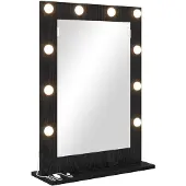 vidaXL Miroir de lavabo noir imitation chêne 70 x 50 x 18 cm