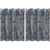 vidaXL Rideaux en velours avec tringles 2 pièces Argent Gris 140 x 140 cm Velours