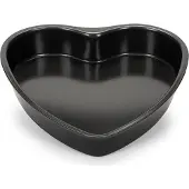 Patisse Forme de coeur 20 cm acier noir, Moule à gâteau, Noir