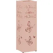 vidaXL Porte-parapluie Rose 15,5 x 15,5 x 49 cm Métal
