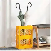 vidaXL Porte-parapluie jaune moutarde 28 x 12 x 41 cm Métal