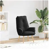 vidaXL fauteuil Noir 69 x 74 x 93 cm Tissu Sherpa