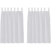 vidaXL Rideau voilage 2 pièces Gris clair 140 x 140 cm Polyester