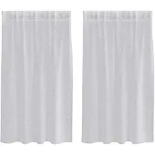 vidaXL Rideau en Voile 2 pcs Gris clair 140 x 140 cm Polyester