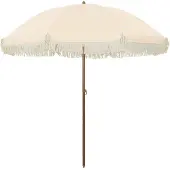 vidaXL Parasol de plage jaune et blanc 205 x 205 x 210 cm