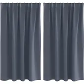 vidaXL Rideaux occultants à œillets, lot de 2, anthracite, 140 x 140 cm
