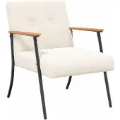 vidaXL fauteuil Crème 59 x 75 x 78 cm