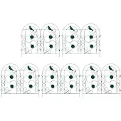 vidaXL Clôture de jardin, 5 pièces, vert, acier