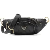 GUESS Femmes, Sac banane, Latona Belt Bag, Noir, Gris