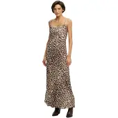 Superdry Femme Robe Longue à Bretelles Imprimée Cream Taille: 36