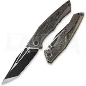 Bestech Couteau pliant Togatta - Blackwash + Satin - Titanium + G10