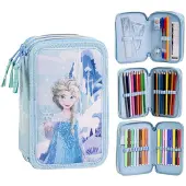 Disney Frozen Porte-plume rempli Frozen - Trousse d'école & pot à crayons avec accessoires pour enfants