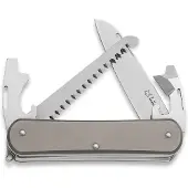 FOX Vulpis 4-Tools VP130-S4TI, M390, Titanium Sandblasted, couteau suisse