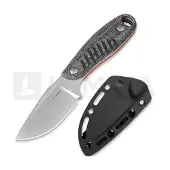 Kizer Cutlery Hare 1077A2 Stonewashed Nitro-V, Black Micarta/Orange G10 couteau fixe, Azo design