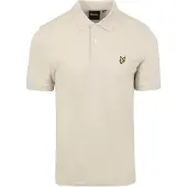 Lyle & Scott Polo , coupe slim, beige, uni, en coton