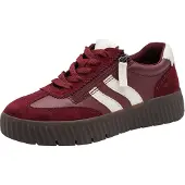 Tamaris Baskets basses lie de vin / blanc