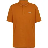 Jack Wolfskin Delgami Short Sleeve Polo Marron XL Homme