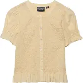 Superdry Smocked Short Sleeve T-shirt Jaune S Femme
