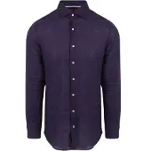 Suitable Chemise en Lin Marine Bleu Bleu foncé taille 38