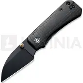 CIVIVI Baby Banter Wharncliffe, Black Burlap Micarta