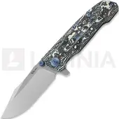 Reate Couteau pliant 9D-V2, Frost Fat Carbon, Satin