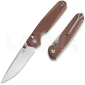 Bestechman Couteau pliant Velix - Satin + Stonewash - G10, brun