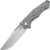 Bestech Keen II - Stonewash + Satin - G10, blanc, noir