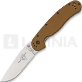 Ontario Couteau pliant RAT-1, brun/satin