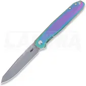 CRKT Couteau pliant Facet Damascus, Iridescent