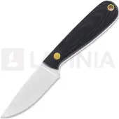 Brisa Couteau de cou Necker 70 Full Flat, black micarta