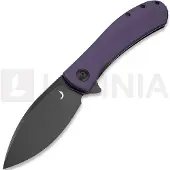 Trollsky Knives Couteau pliant Mandu XL14C28N, Purple G-10, Black Stonewash