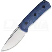 Petrified Fish Couteau Beluga - Satin - Micarta, bleu