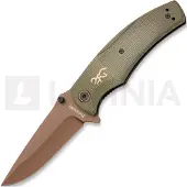 Browning Couteau pliant Lockback Brown Pakkawood