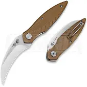 Bestech Couteau pliant Mantidae - Satin + Stonewash - G10, brun