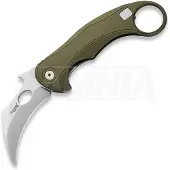 Lionsteel Couteau pliant L.E.One MID - Stonewashed, vert