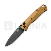 Benchmade Couteau pliant Bugout M390 DLC, burnt brass aluminum