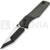 Bestech Cetus - PVD + Satin - Canvas Micarta, noir