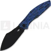 Bestech Couteau pliant Lockness - Blackwash - G10, noir, bleu
