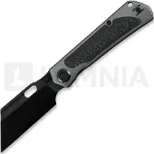 Kunwu Knives Couteau pliant Cochise - DLC - Titanium + Carbon Fiber Inlay